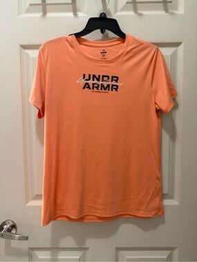 Under Armour Womens Peach Short-Sleeve Logo Tee